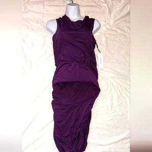 Calvin Klein purple runched dress size 4